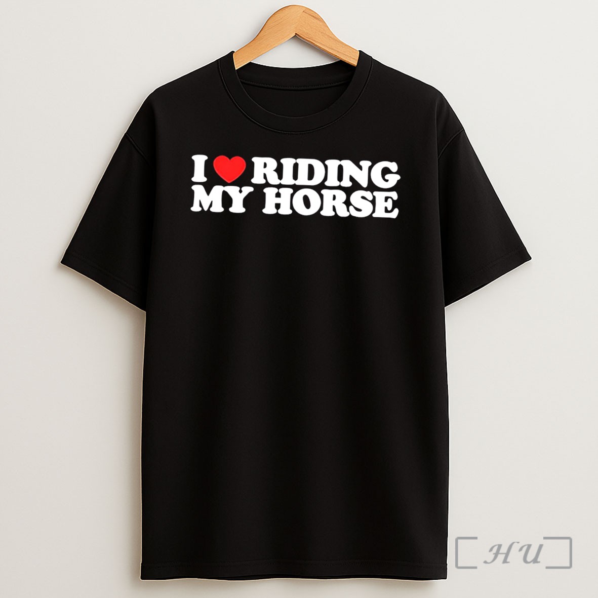 Officials I Love Riding My Horse Heart Text Tee Shirt
