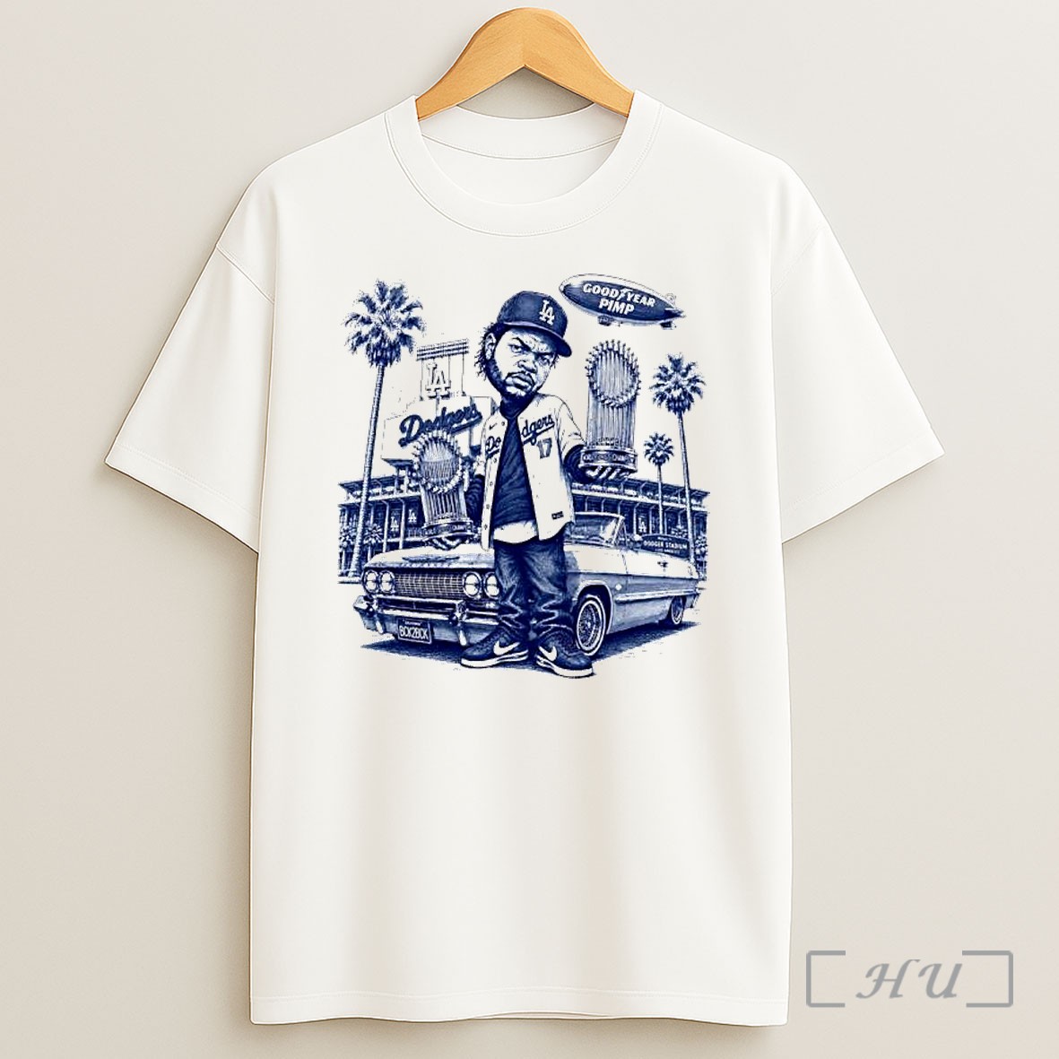 Officials Ice Cube Los Angles Dodgers World Series Good Year Pimp Hip Hop Shirt