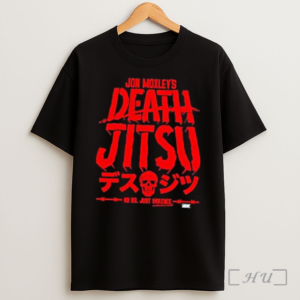 Officials Jon Moxley Death Jitsu Skull Barbed Wire No Bs Just Violence Wrestling Shirt