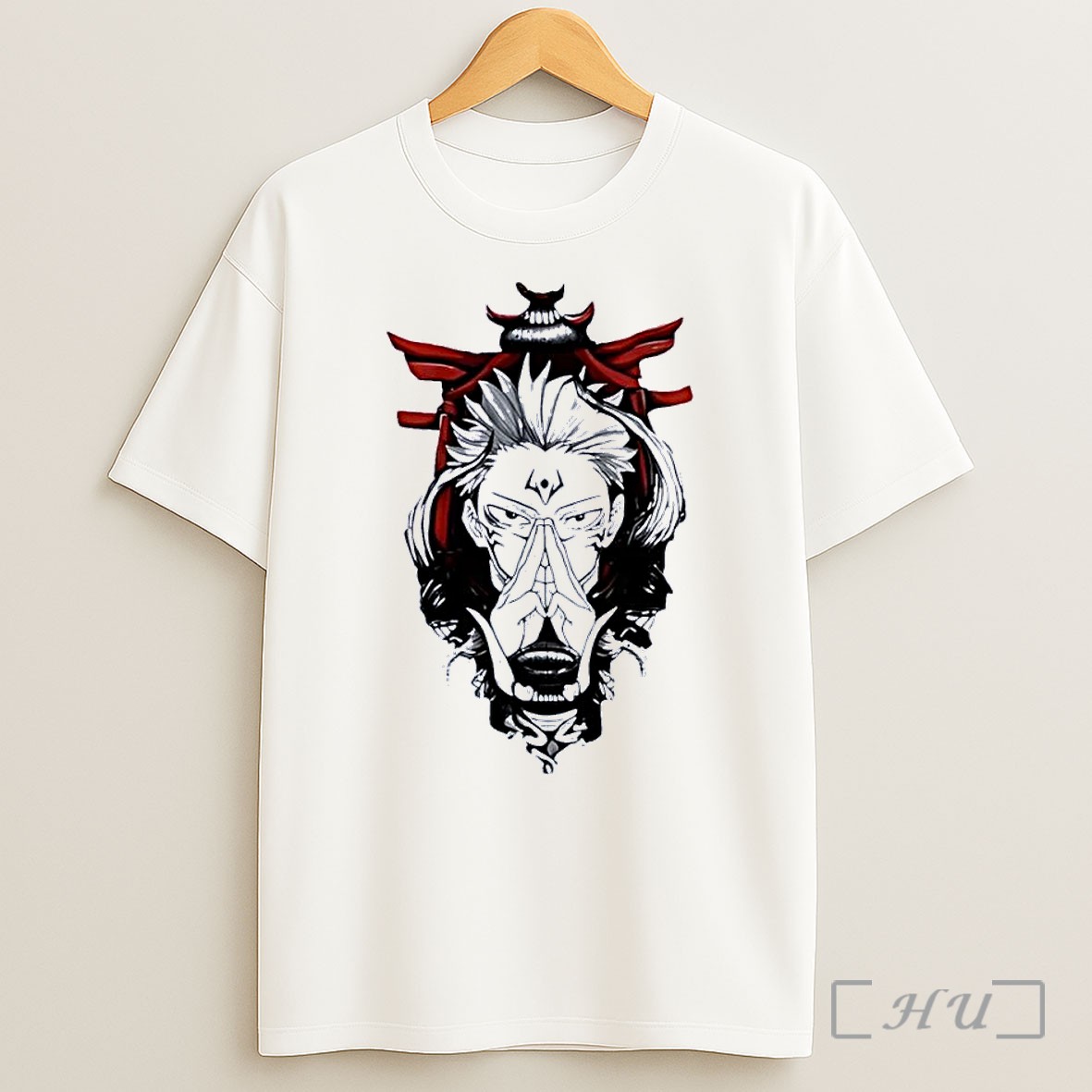 Officials Jujutsu Kaisen Sukuna King Of Curses Domain Expansion Anime Trending 2026 White Shirt