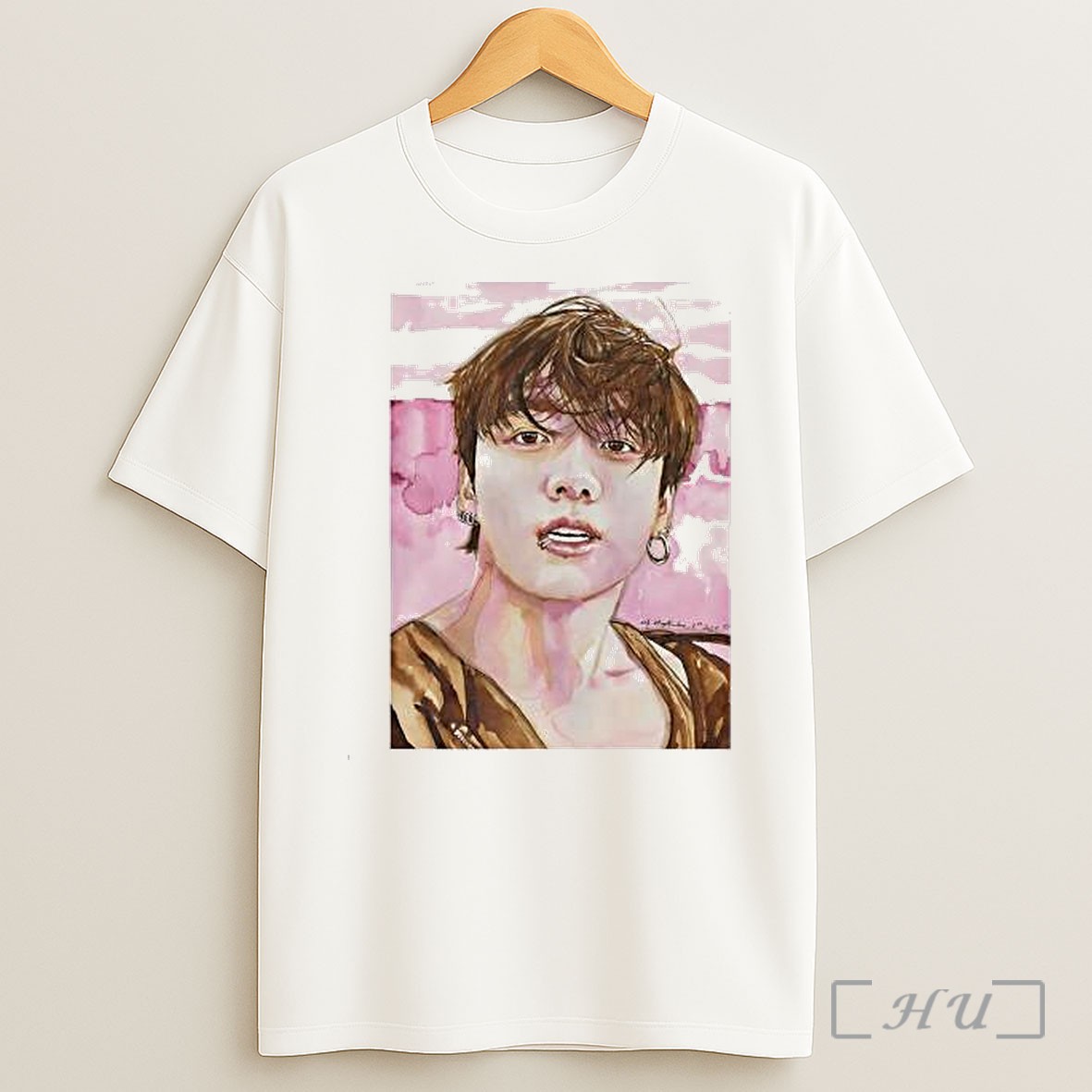 Officials Jungkook Watercolor Portrait Kpop Shirt