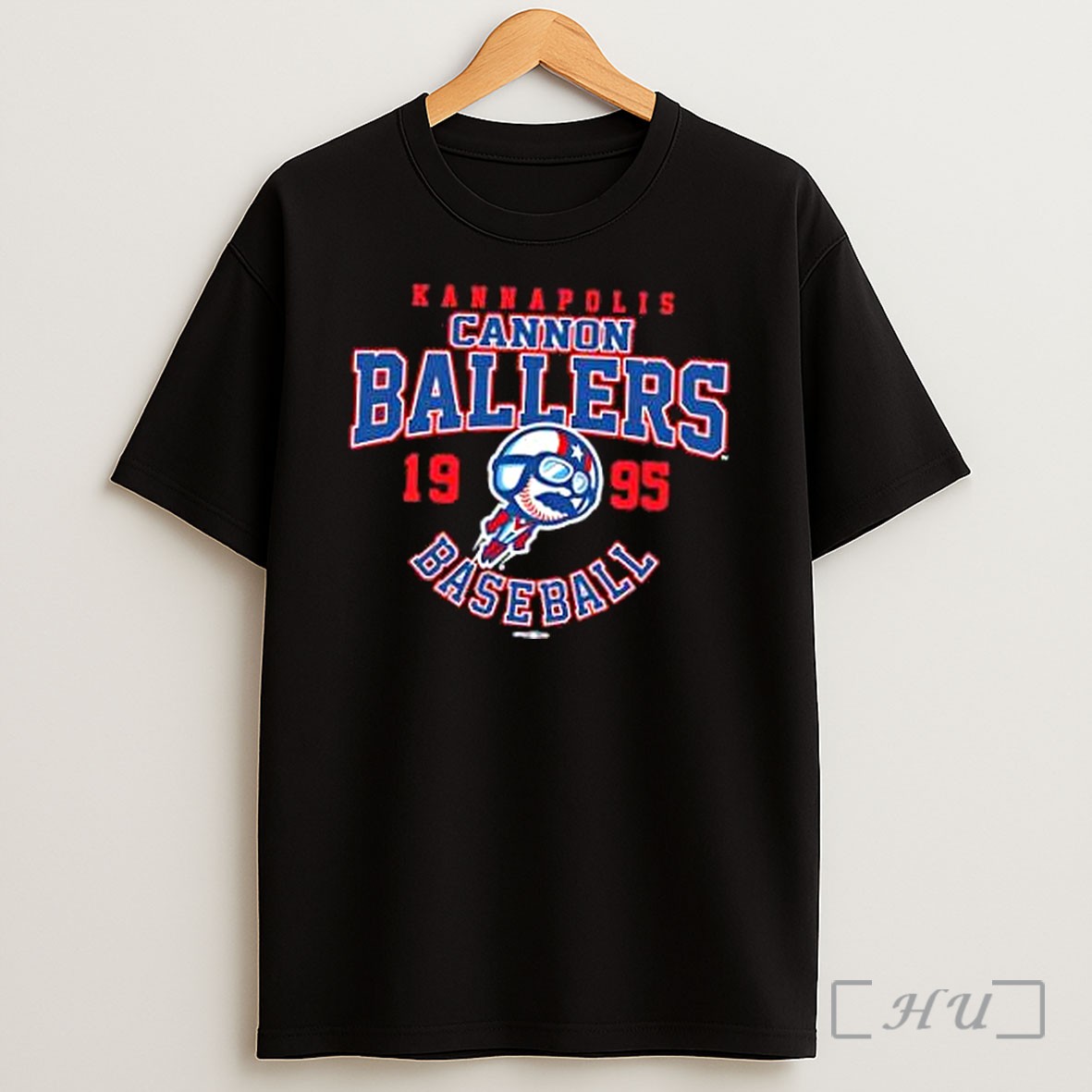 Officials Kannapolis Cannon Ballers 1995 Baseball Rocket Mascot Shirt