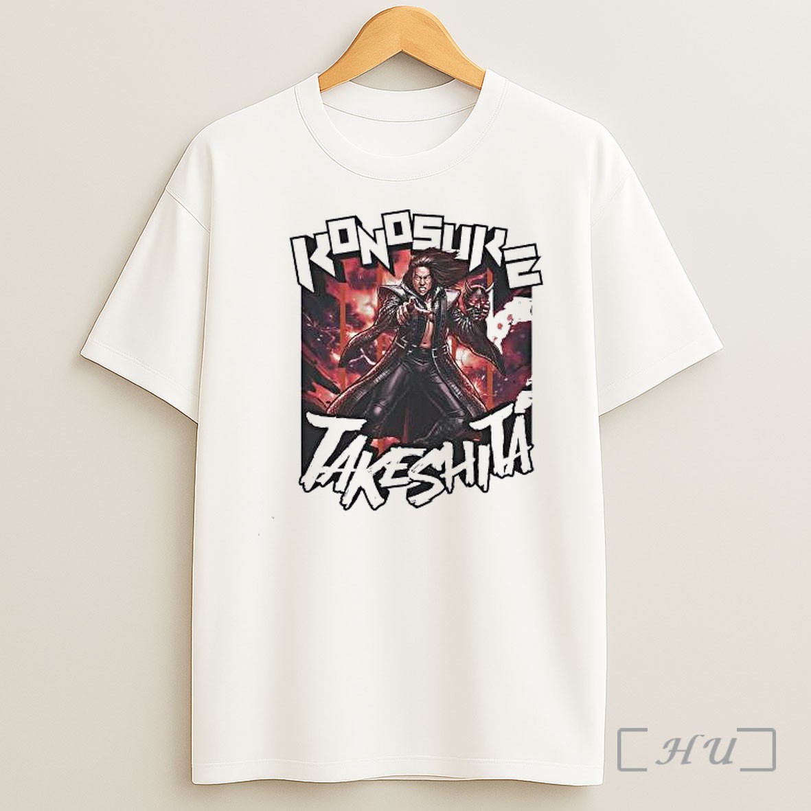 Officials Konosuke Takeshita Aew Intense Demon Mask Shirt
