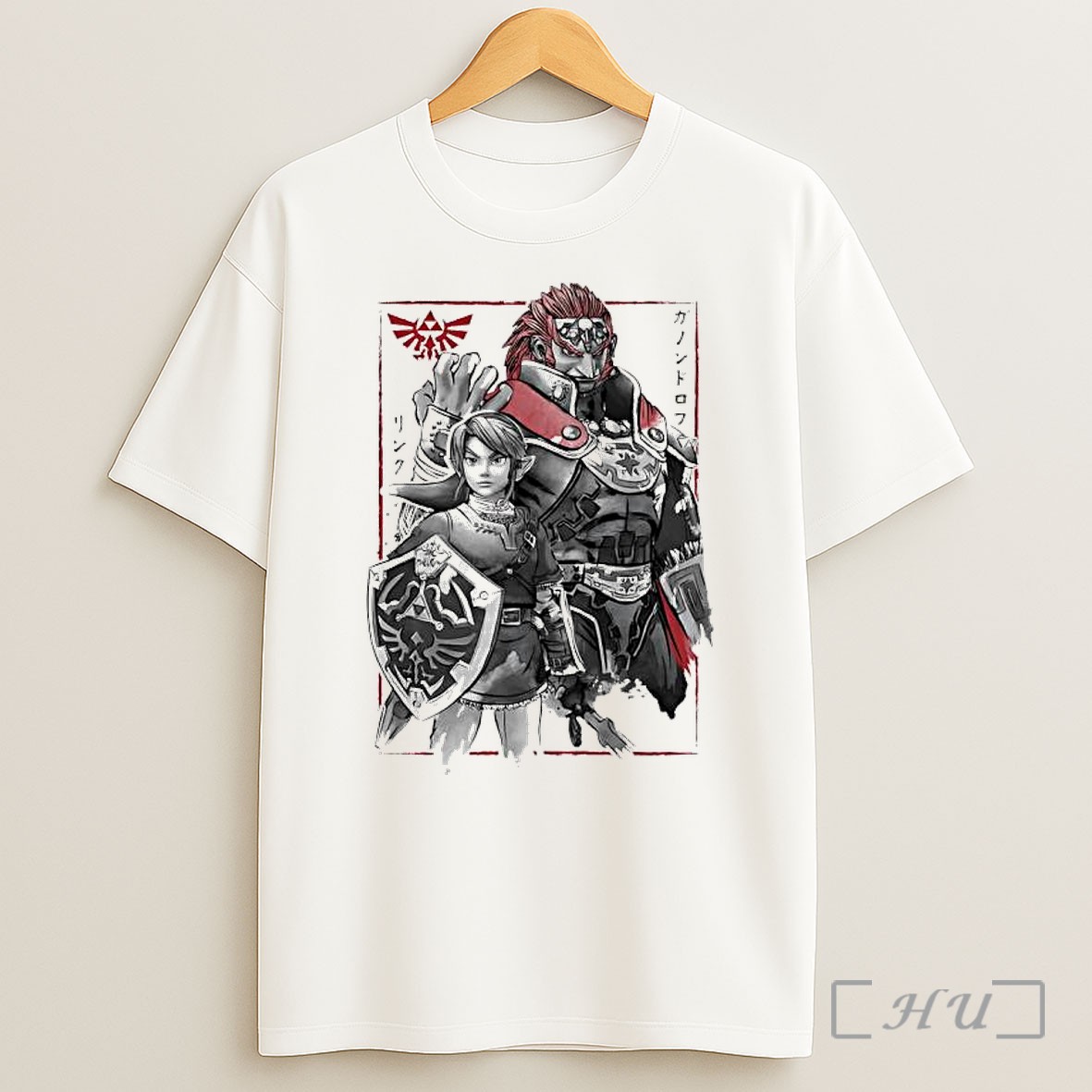 Officials Legend Of Zelda Link Ganondorf Japanese Sumi E Art Shirt