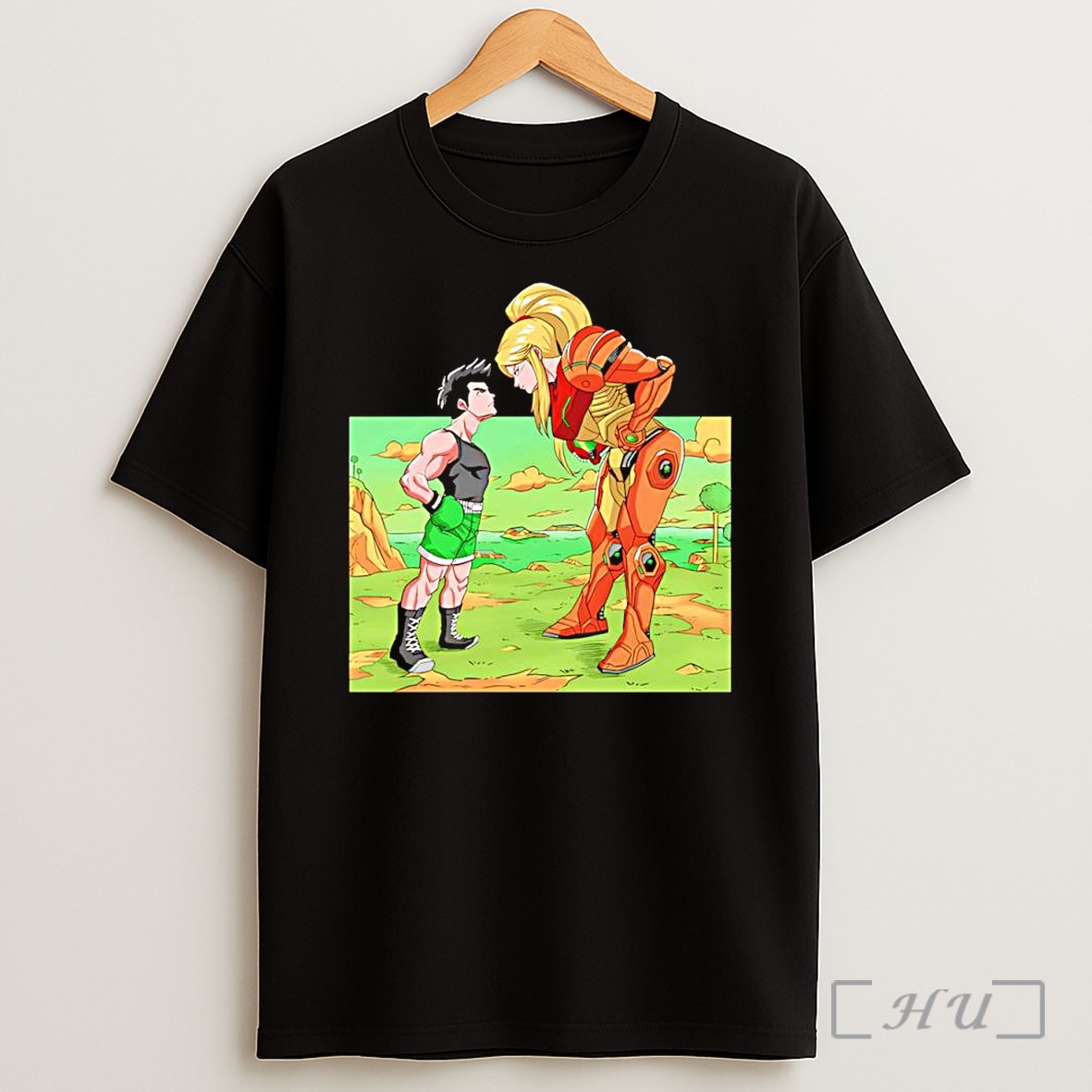 Officials Little Mac Samus Aran Face Off Video Game Characters Shirt