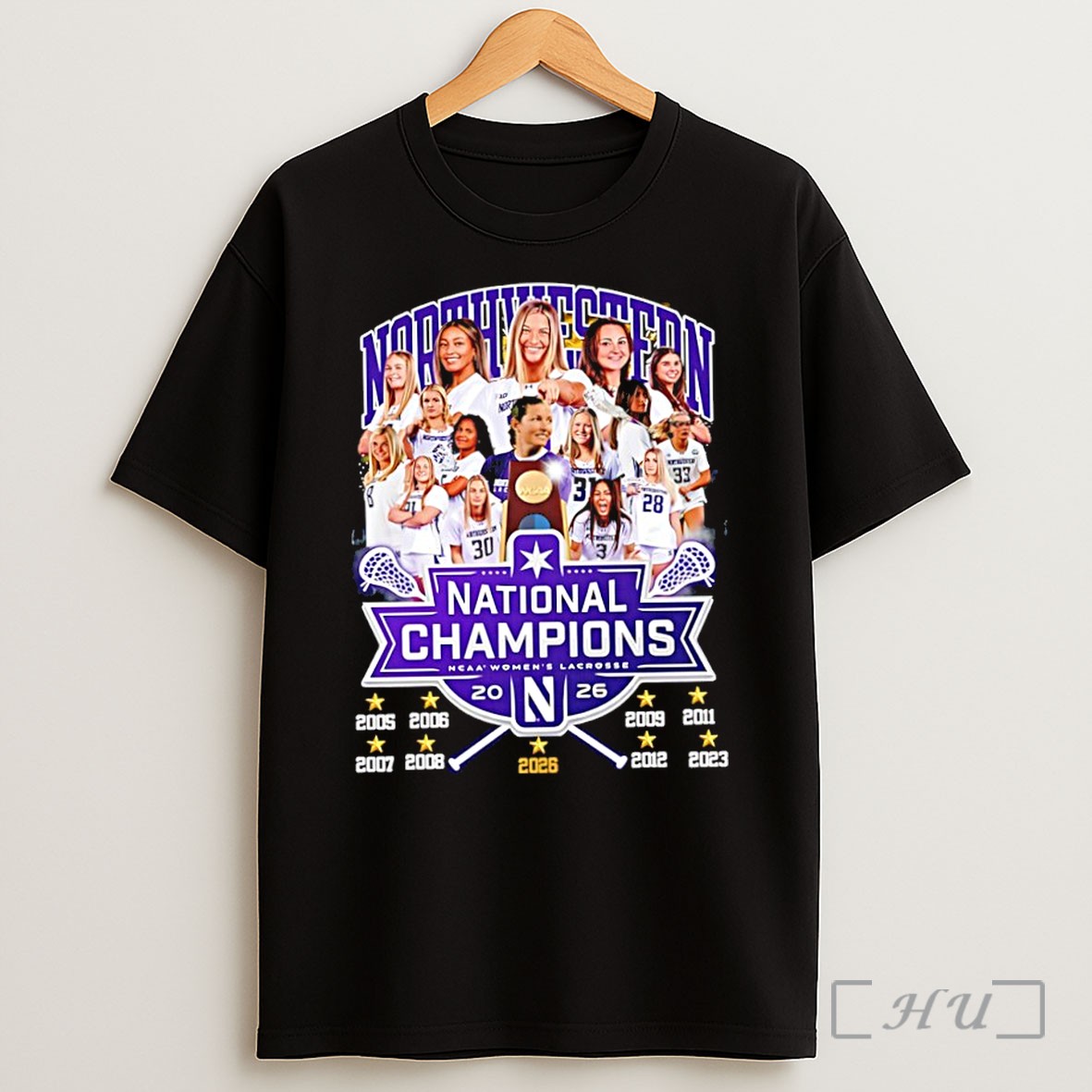 Officials Northwestern Wildcats 2026 Ncaa Womens Lacrosse 8x National Champions Shirt