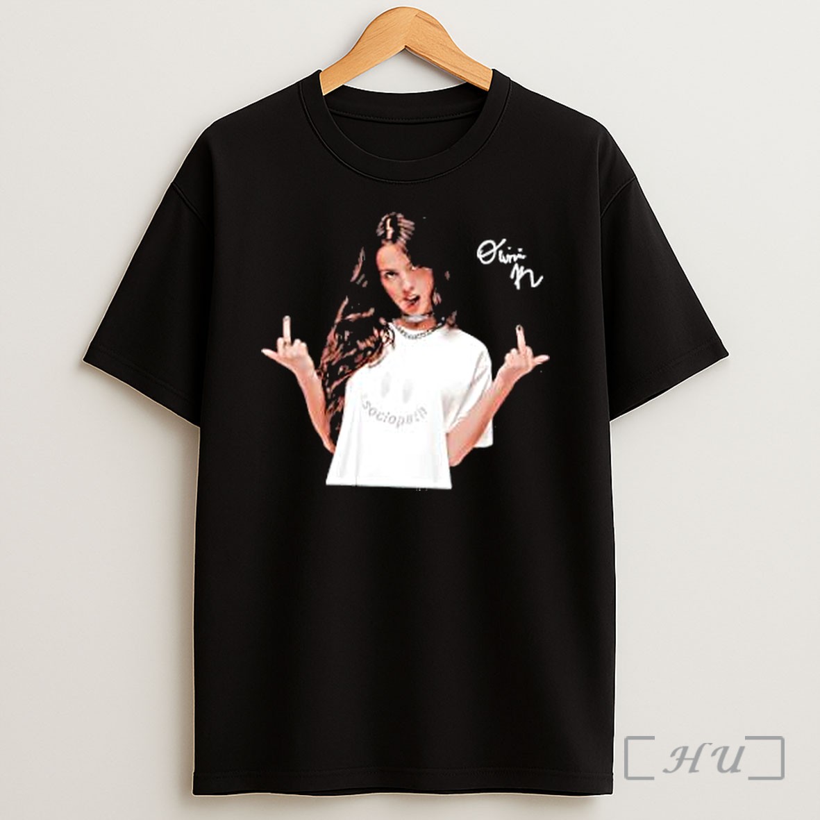 Officials Olivia Rodrigo Sticking Tongue Out Middle Fingers Shirt