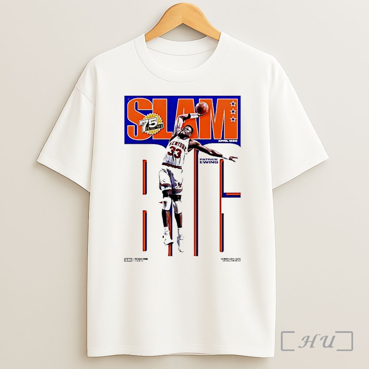 Officials Patrick Ewing New York Knicks Slam 75 Before 94 1990 Hardwood Classics Cover Collection Shirt
