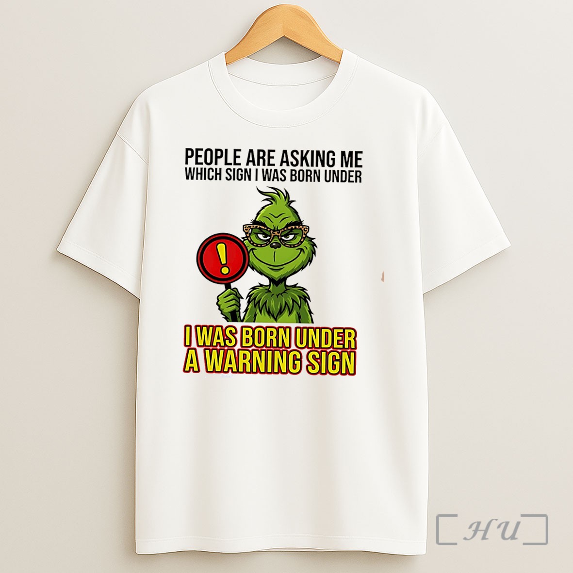 Officials People Are Asking Me Which Sign I Was Born Under Green Grinch Tee Shirt