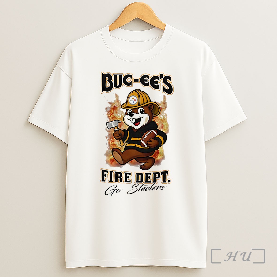 Officials Pittsburgh Steelers Buc Ees Fire Dept Go Bears Firefighter Strong Tee Shirt