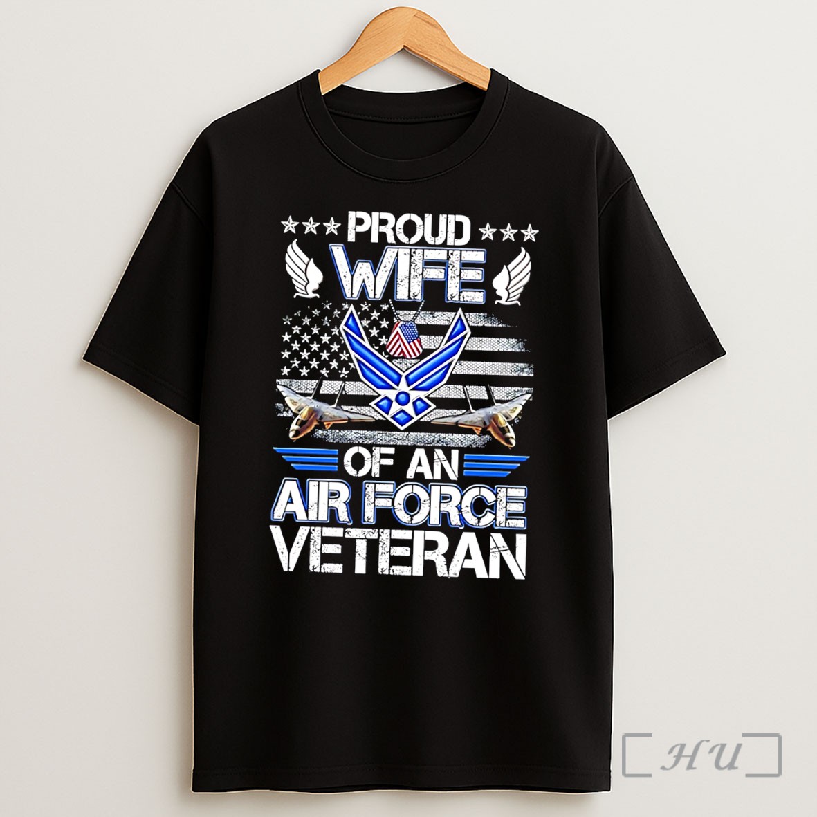 Officials Proud Wife Of An Air Force Veteran Flag Tee Shirt