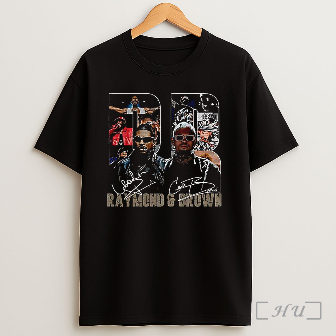 Officials Rb Usher And Chris Brown Raymond And Brown Graphic Signatures Shirt