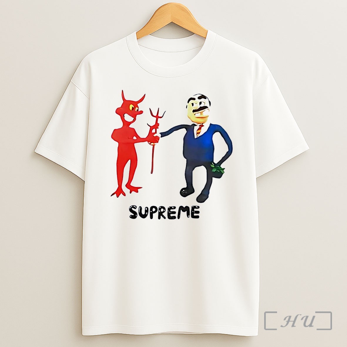 Officials Supreme Devil Businessman Deal With The Devil 2026 Corporate Ethics Satire White Shirt