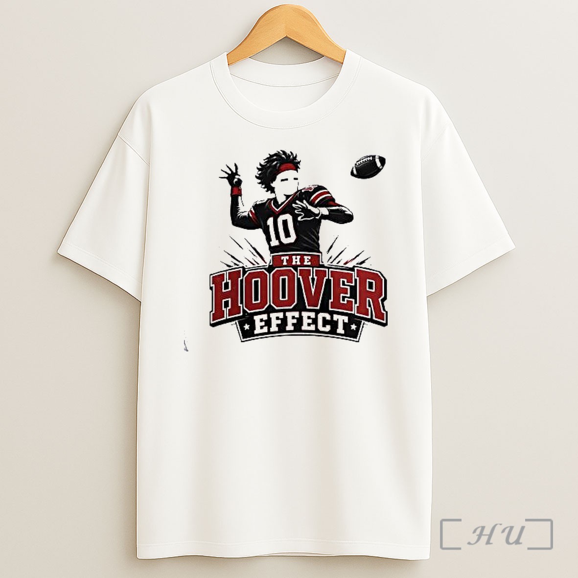 Officials The Hoover Effect Football Player Number 10 Throwing Football Shirt