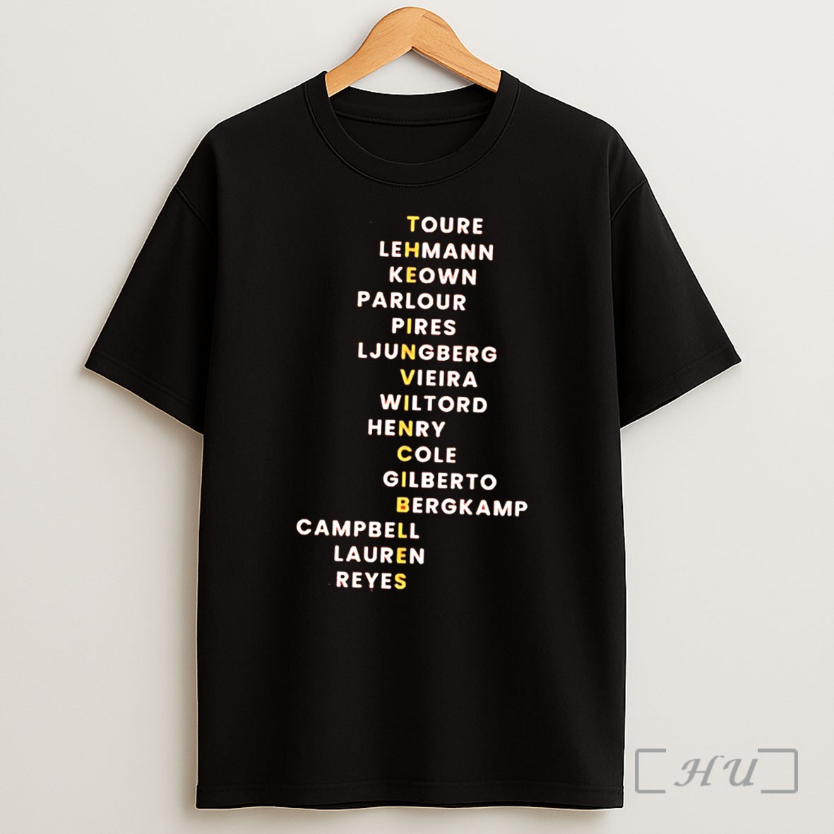 Officials The Invincibles Arsenal 2026 Player Name Tee Shirt