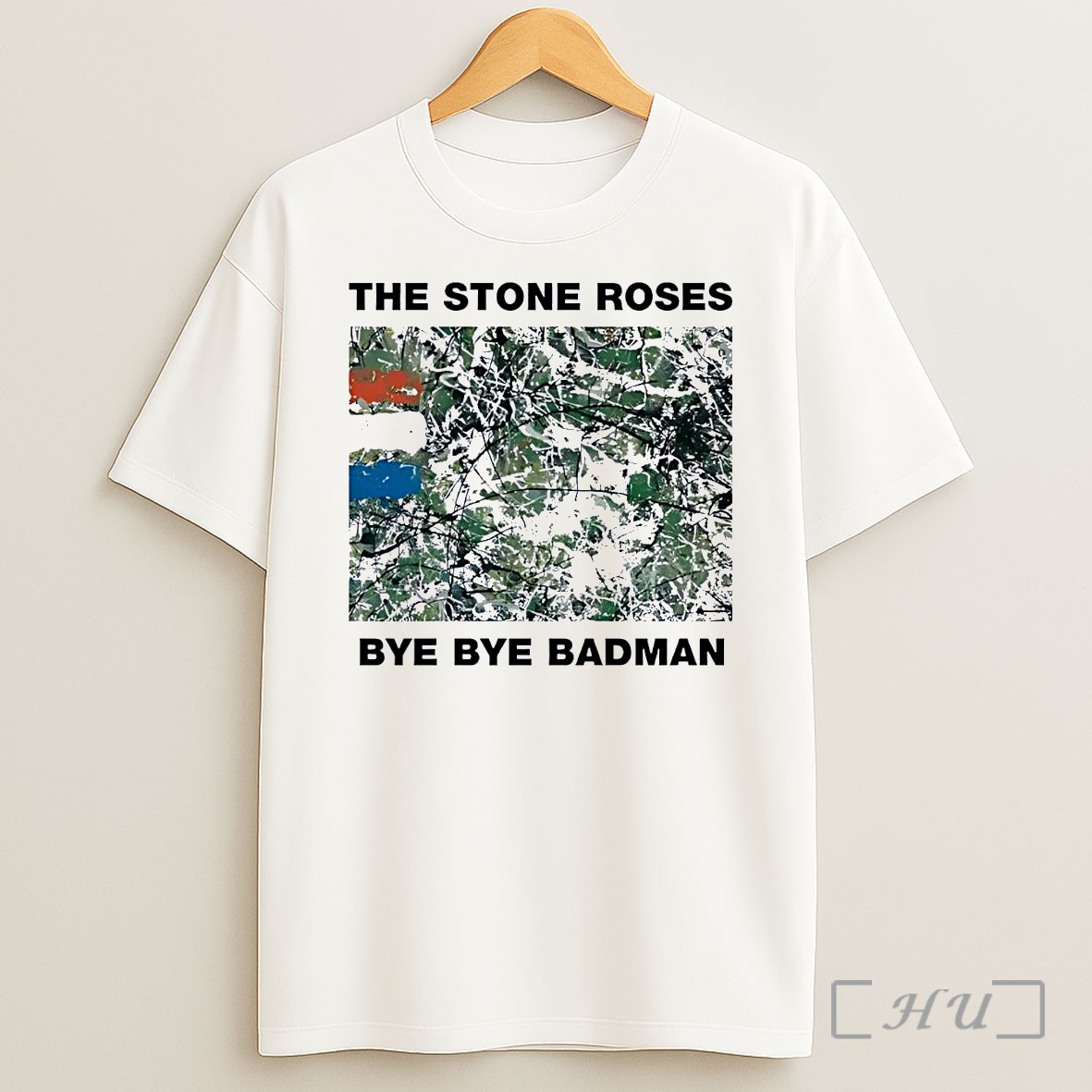 Officials The Stone Roses Bye Bye Badman Single Cover Art Madchester Icon Abstract Paint Splatter French Flag Protest Music Timeless Classic 2026 White Shirt