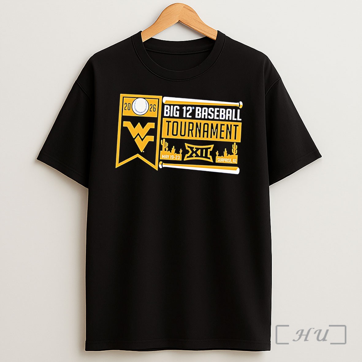 Officials West Virginia Mountaineers 2026 Big 12 Baseball Tournament Participant Tee Shirt