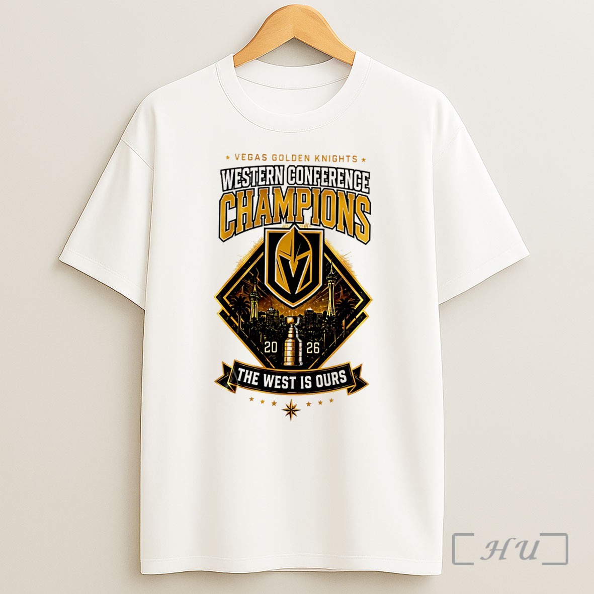 Officials Western Conference Champions 2026 Vegas Golden Knights The West Is Ours Skyline Tee Shirt