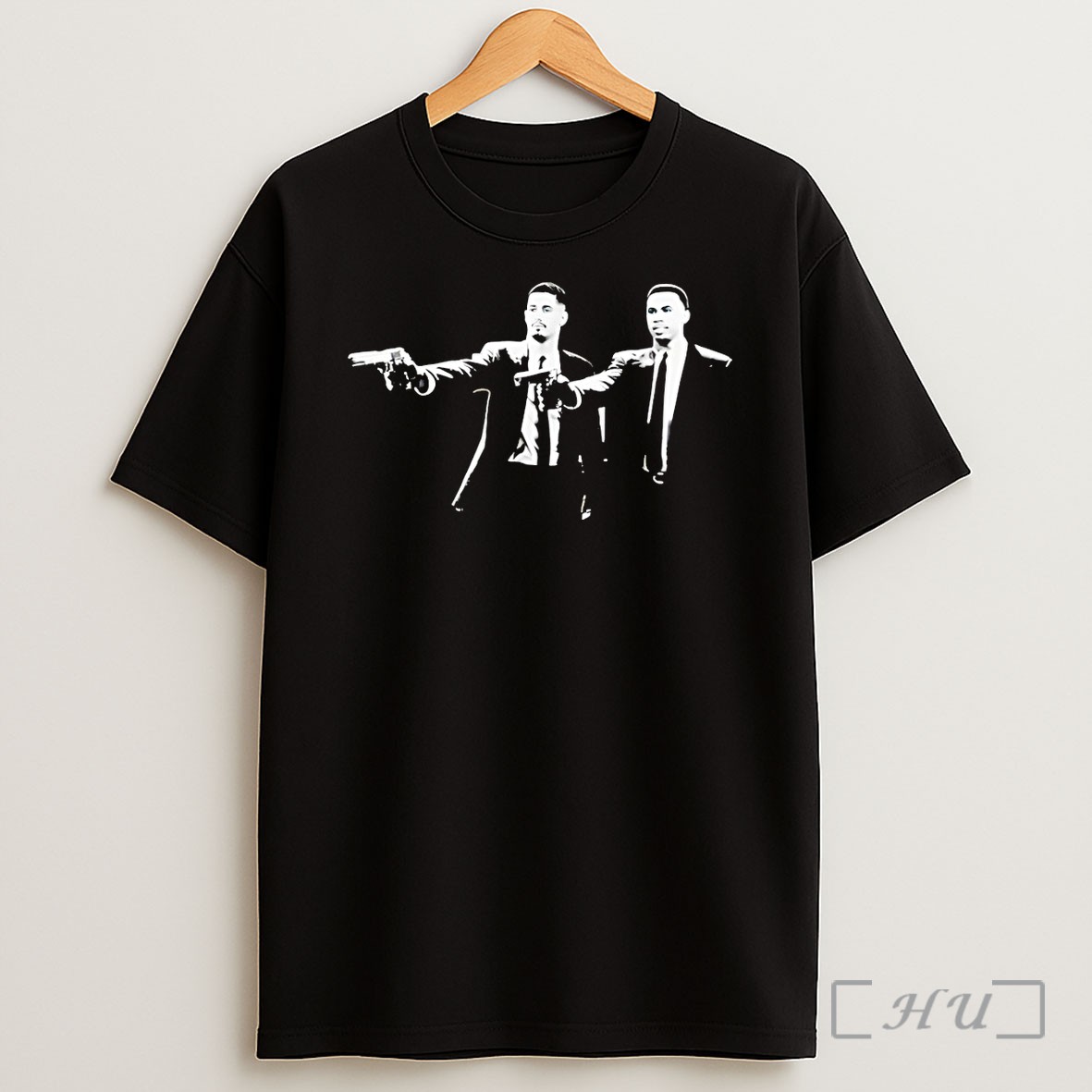 Officials William Saliba And Gabriel Magalhaes Pulp Fiction Style Arsenal Fc 2026 Shirt