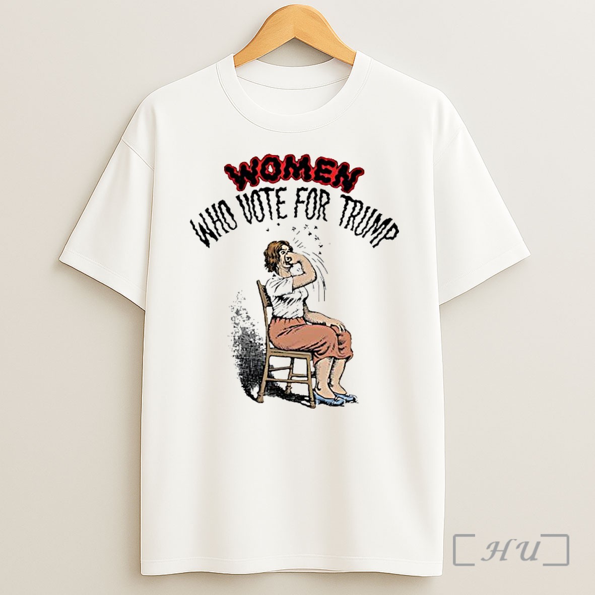 Officials Women Who Vote For Trump Woman Punching Her Face Sarcastic Shirt