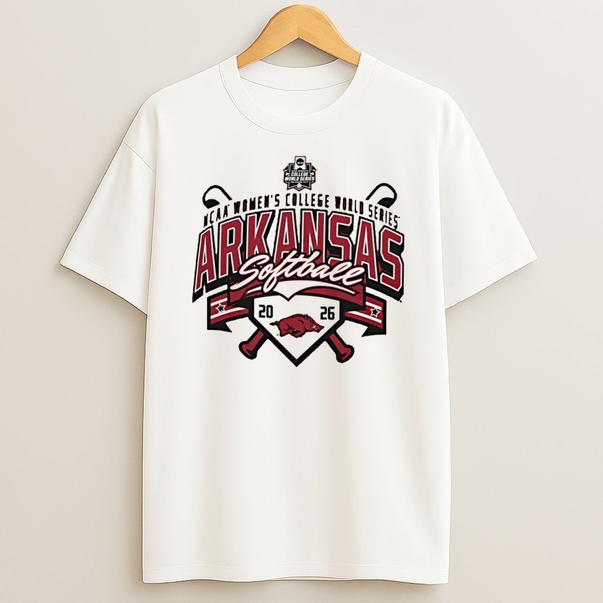 Officials Womens College World Series 2026 Arkansas Softball Premium T Shirt Sweatshirt Hoodie