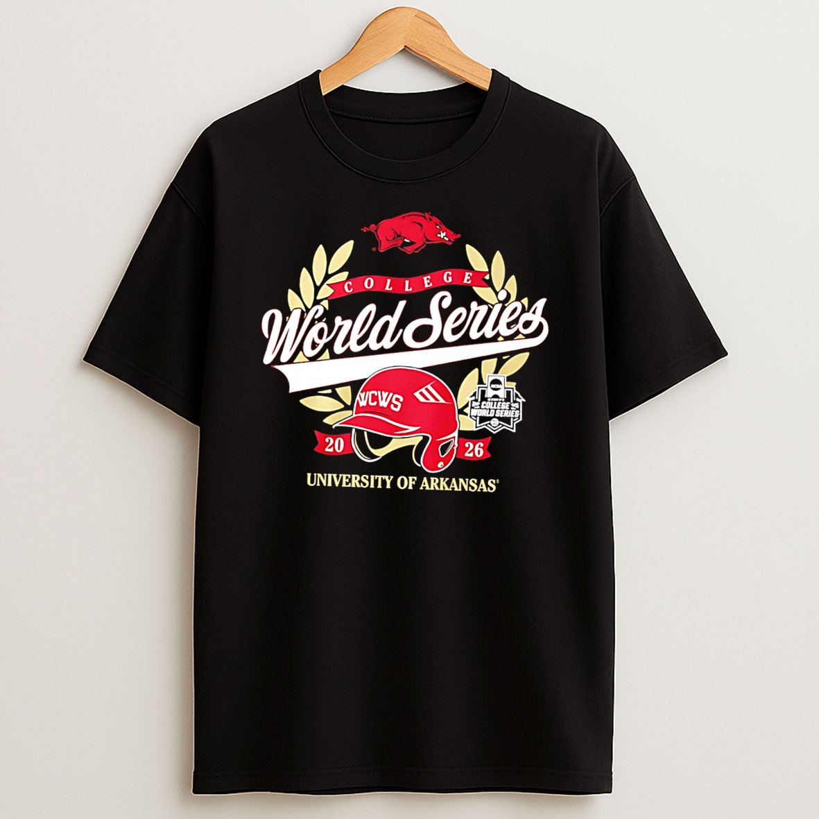 Original Arkansas Razorbacks Softball 2026 College World Series Helmet Tee T Shirt