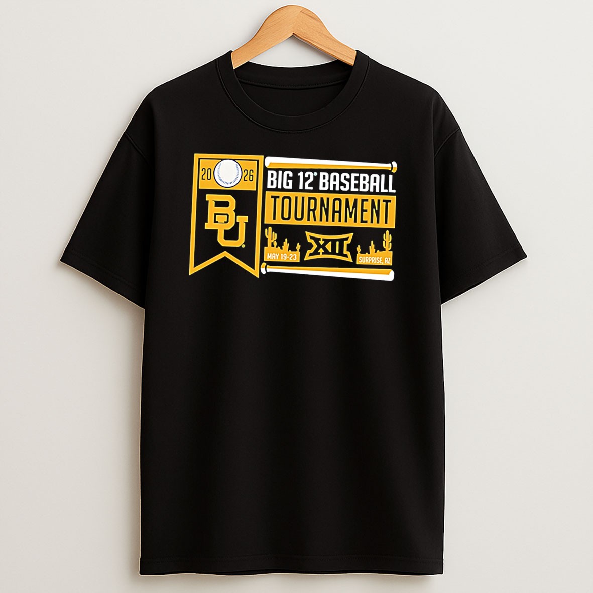 Original Baylor Bears 2026 Big 12 Baseball Tournament Participant Tee T Shirt