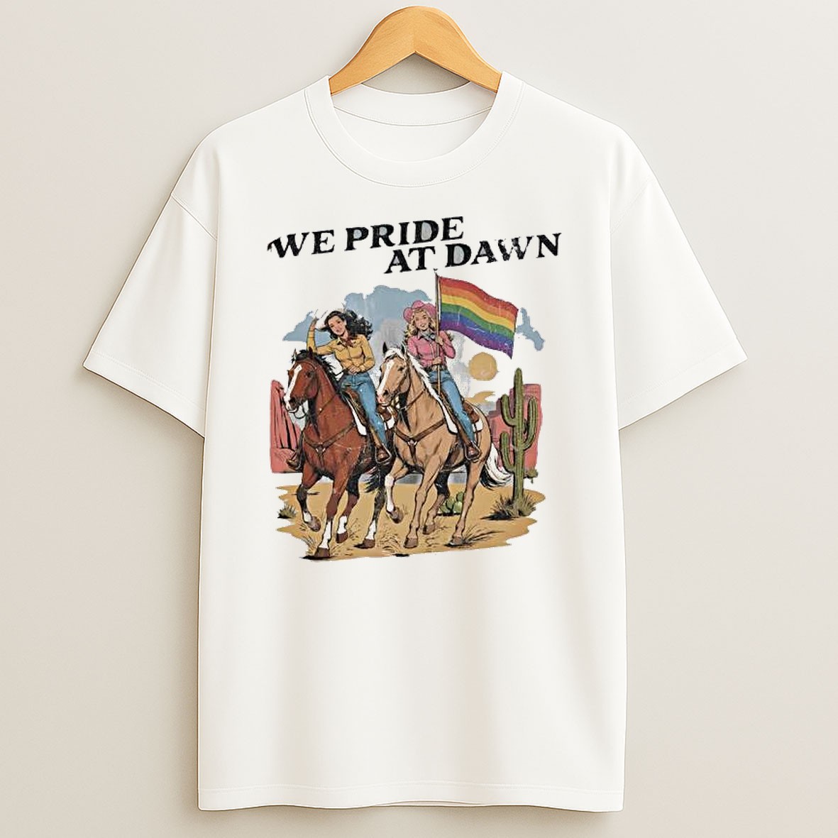 Original Cowgirl Vintage Lesbian Pride T Shirt