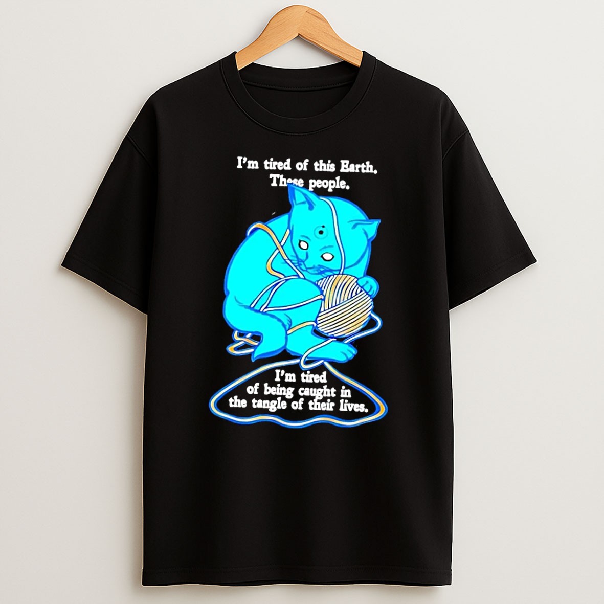 Original Dr Manhattan Im Tired Of This Earth Cat Black T Shirt
