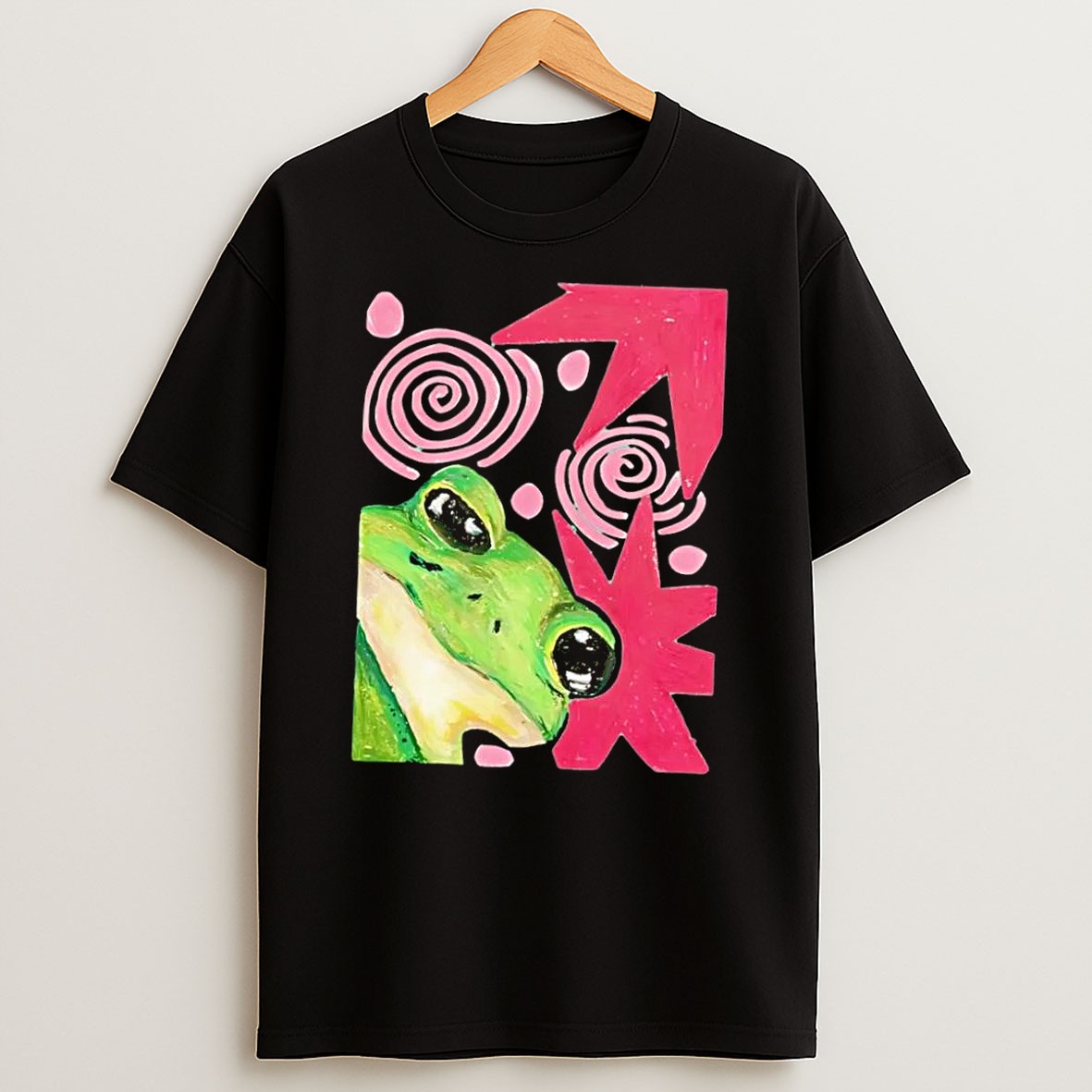 Original Frog Amphibian Vertebrate Chordate Animal Wildlife Ecosystem Planet Earth Black T Shirt