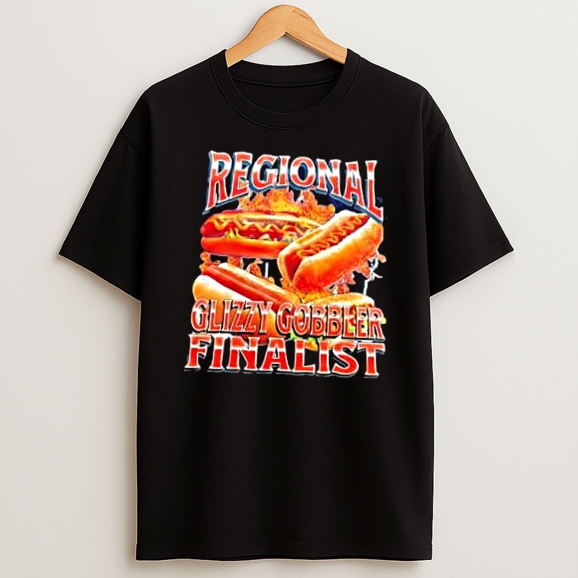 Original Glizzy Gobbler Finalist Regional Hot Dog Eating Contest Challenge Event T Shirt