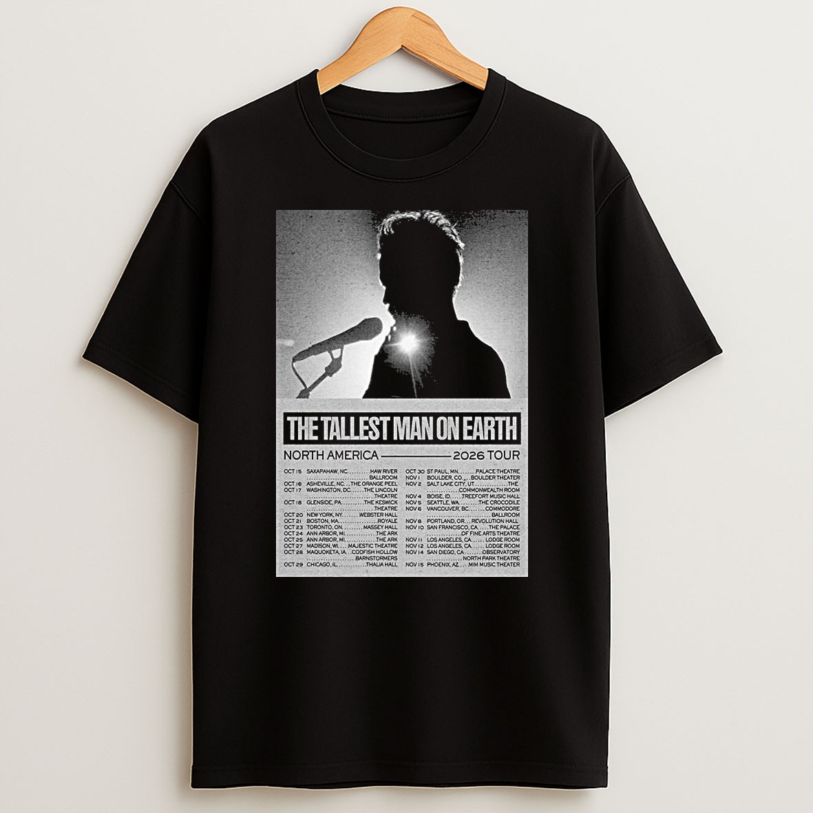 Original The Tallest Man On Earth Summer Tour 2026 1 T Shirt