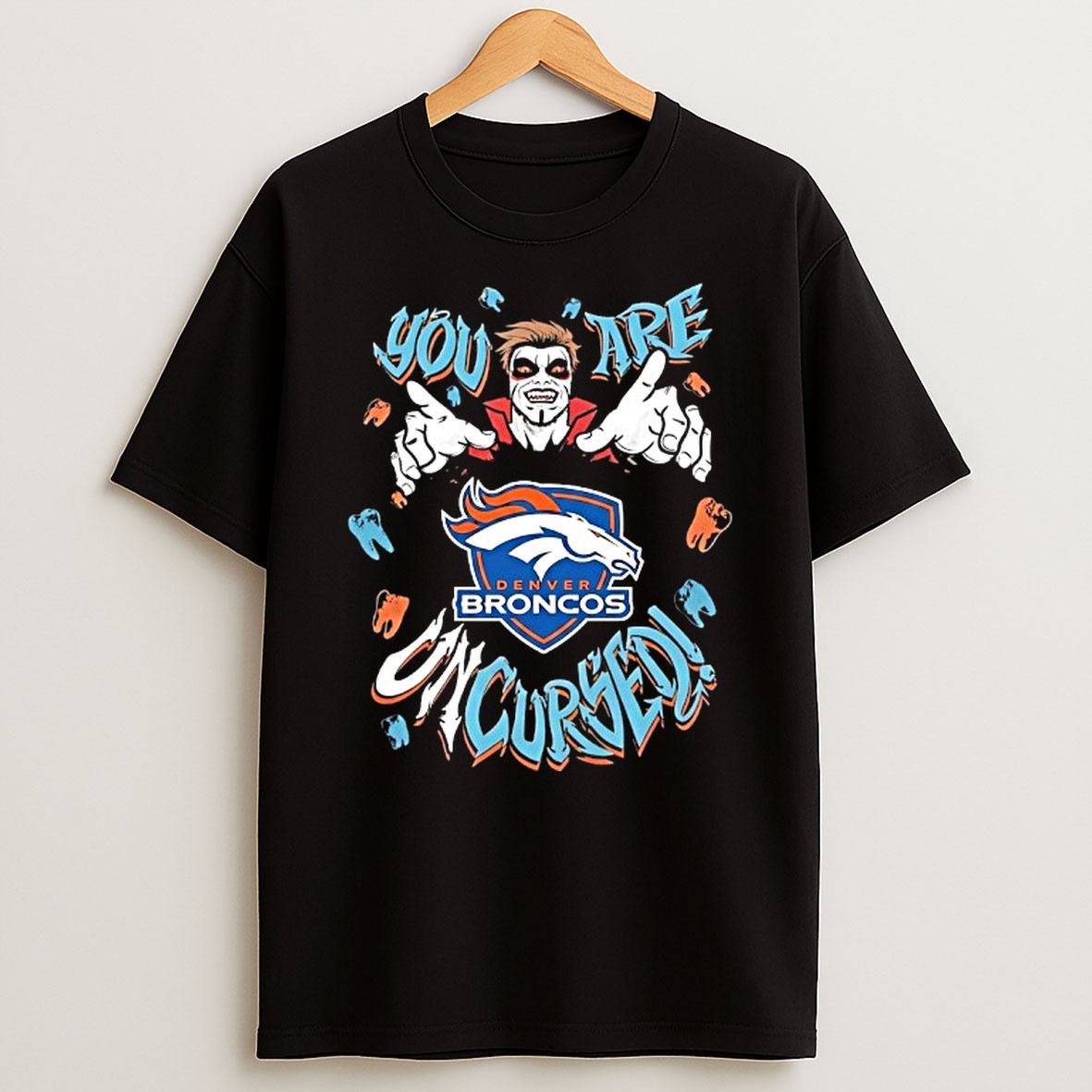 Original Wwe Drops Danhausen X Denver Broncos You Are Uncursed T Shirt