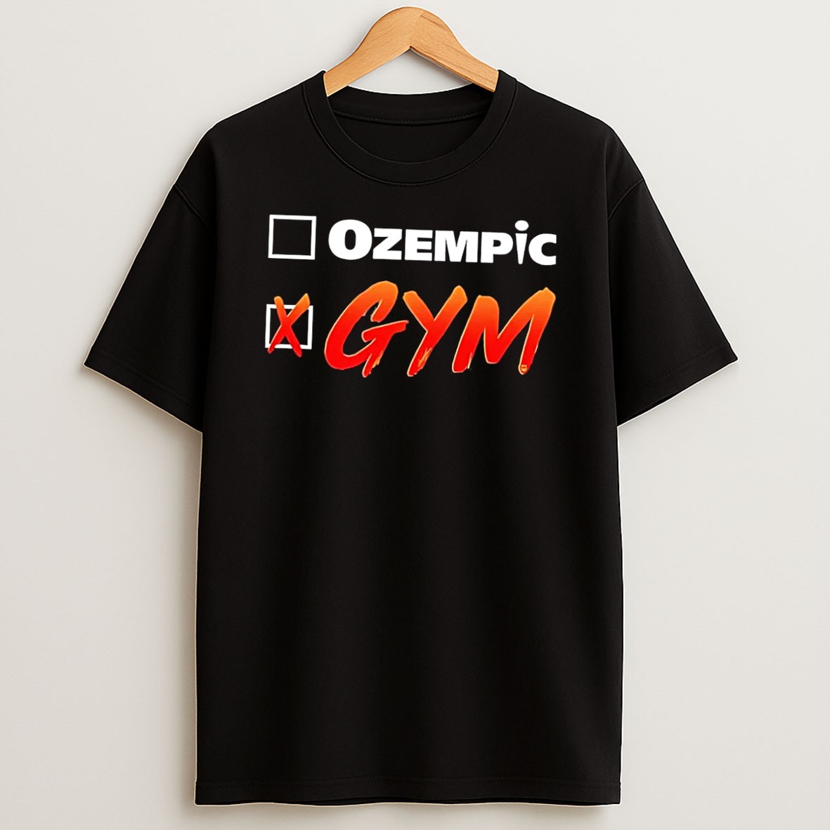 Original X Gym No Ozempic Black T Shirt