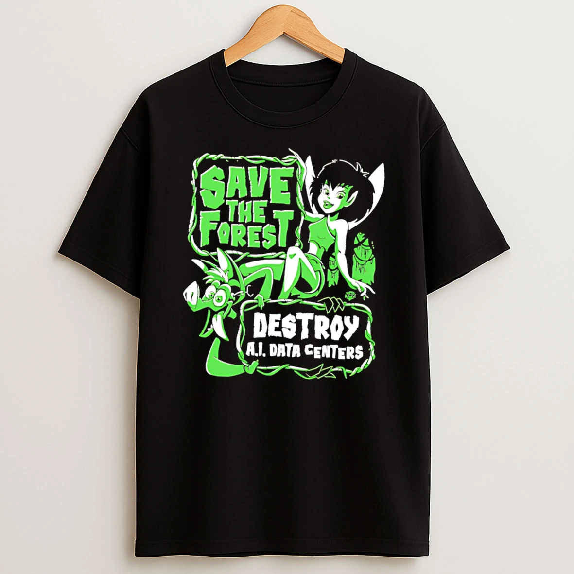 Save The Forest Destroy Ai Data Centers Tee Tshirt Hoodie