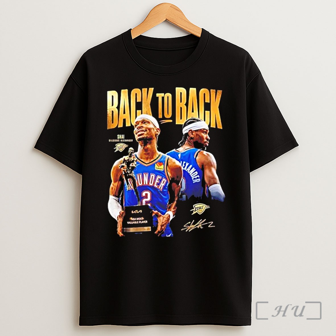 Shai Gilgeous Alexander Back To Back Nba Mvp T Shirt