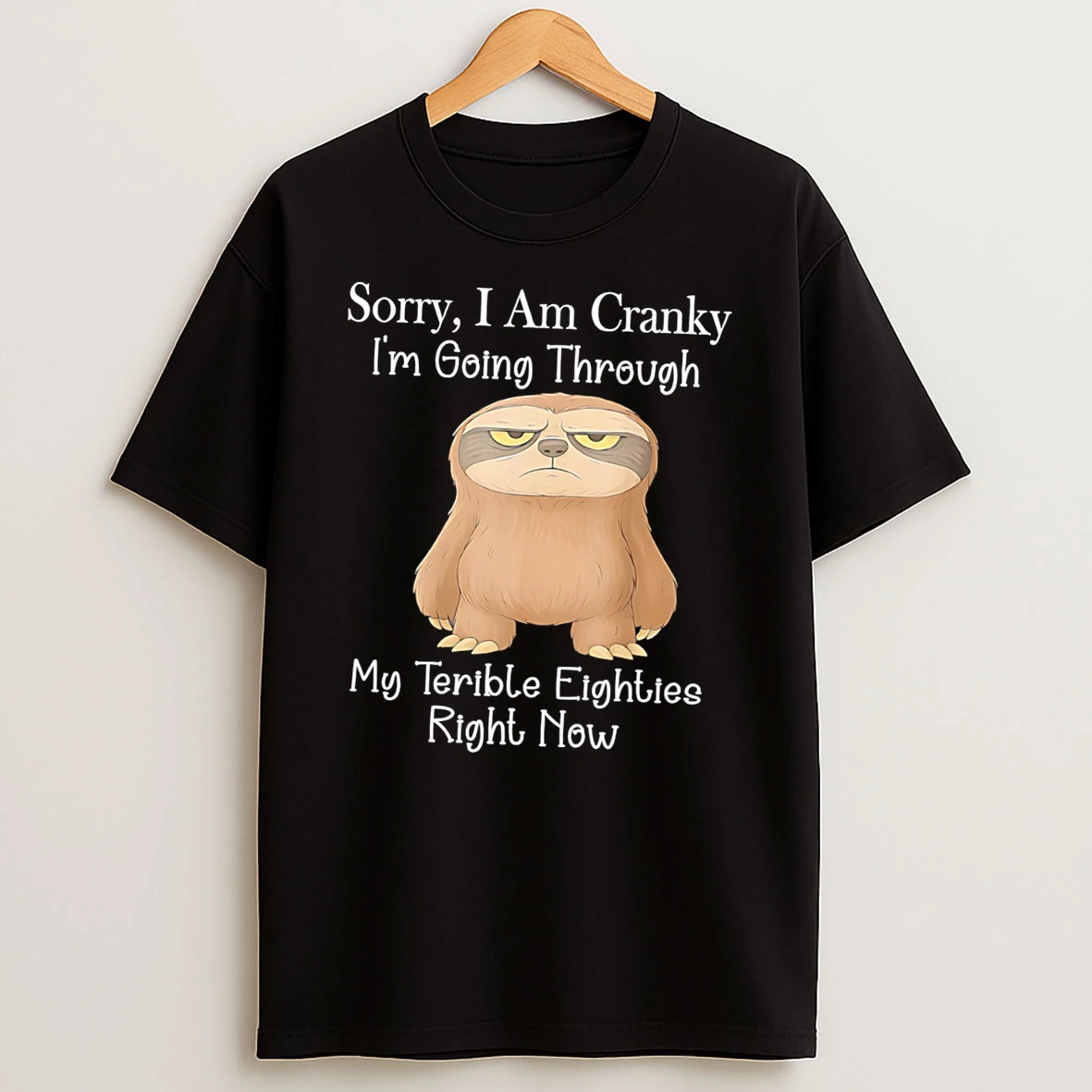 Sorry I Am Cranky Im Going Through My Terrible Cartoon Sloth Tee Tshirt Hoodie