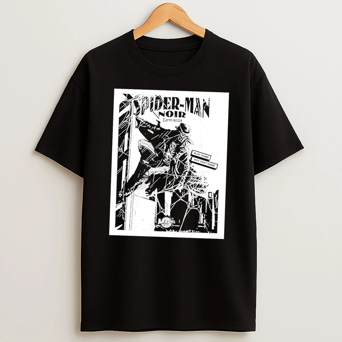 Spider Man Noir Earth 90214 Play Dumb Not That Dumb Marvel Graphic Tee Tshirt Hoodie