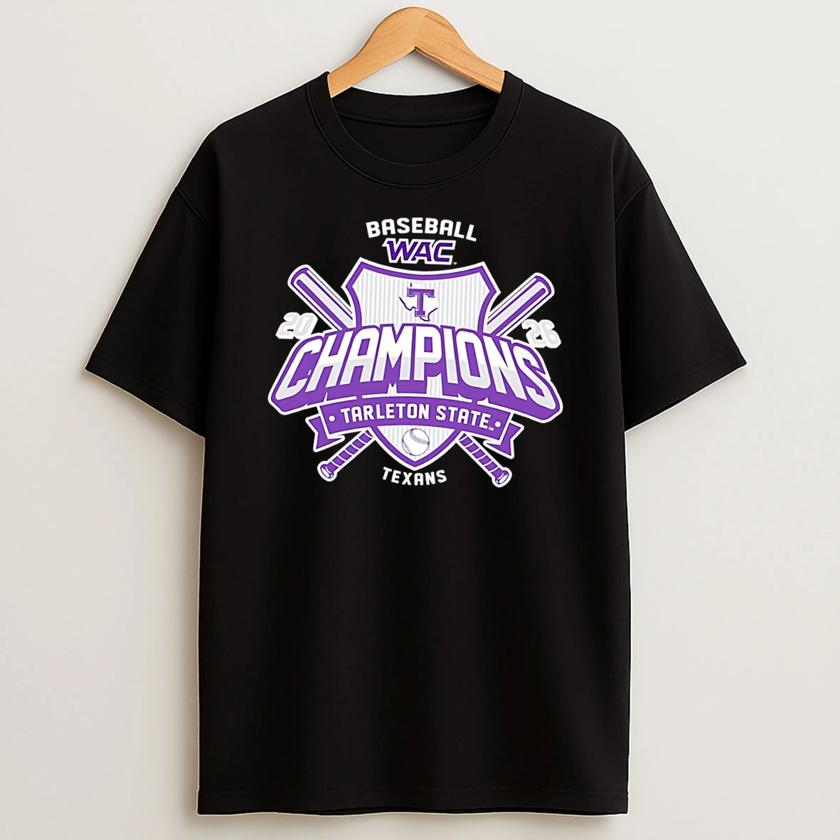 Tarleton State Baseball Wac Champions 2026 Tee Tshirt Hoodie