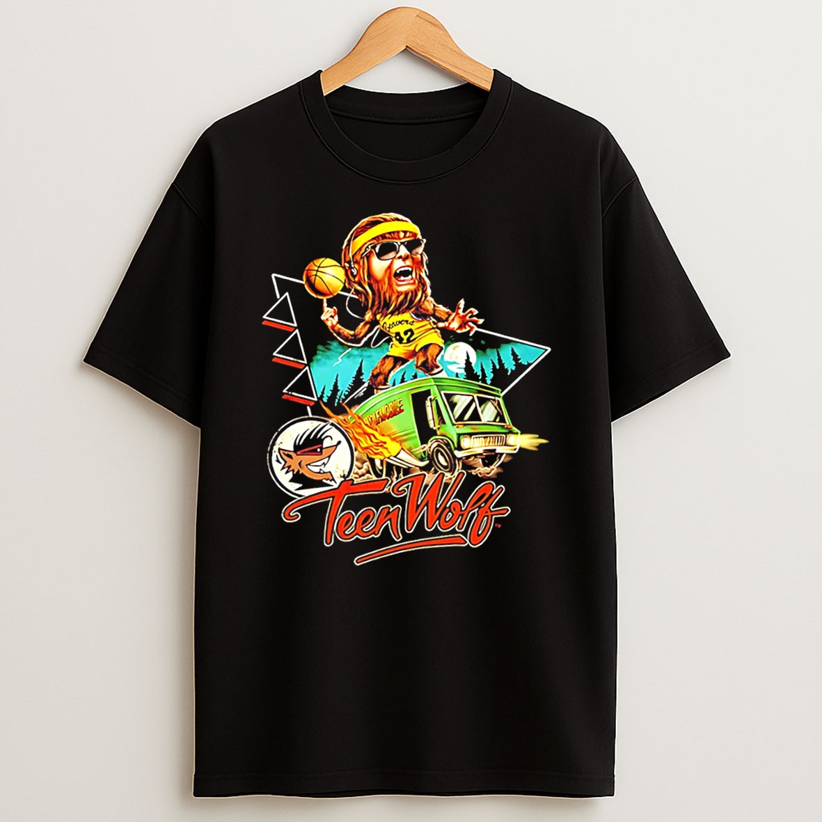 Teen Wolf Monkey Basketball Player Graphic Tee T Shirt