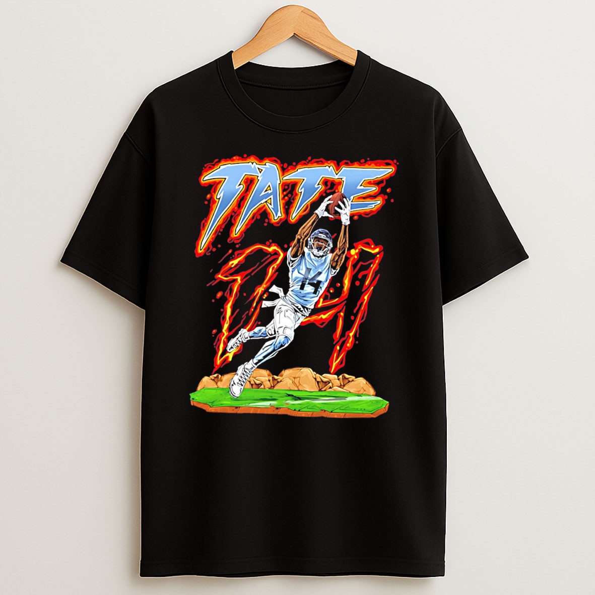 Tennessee Titans Carnell Tate Hand Drawn Artwork Tee T Shirt