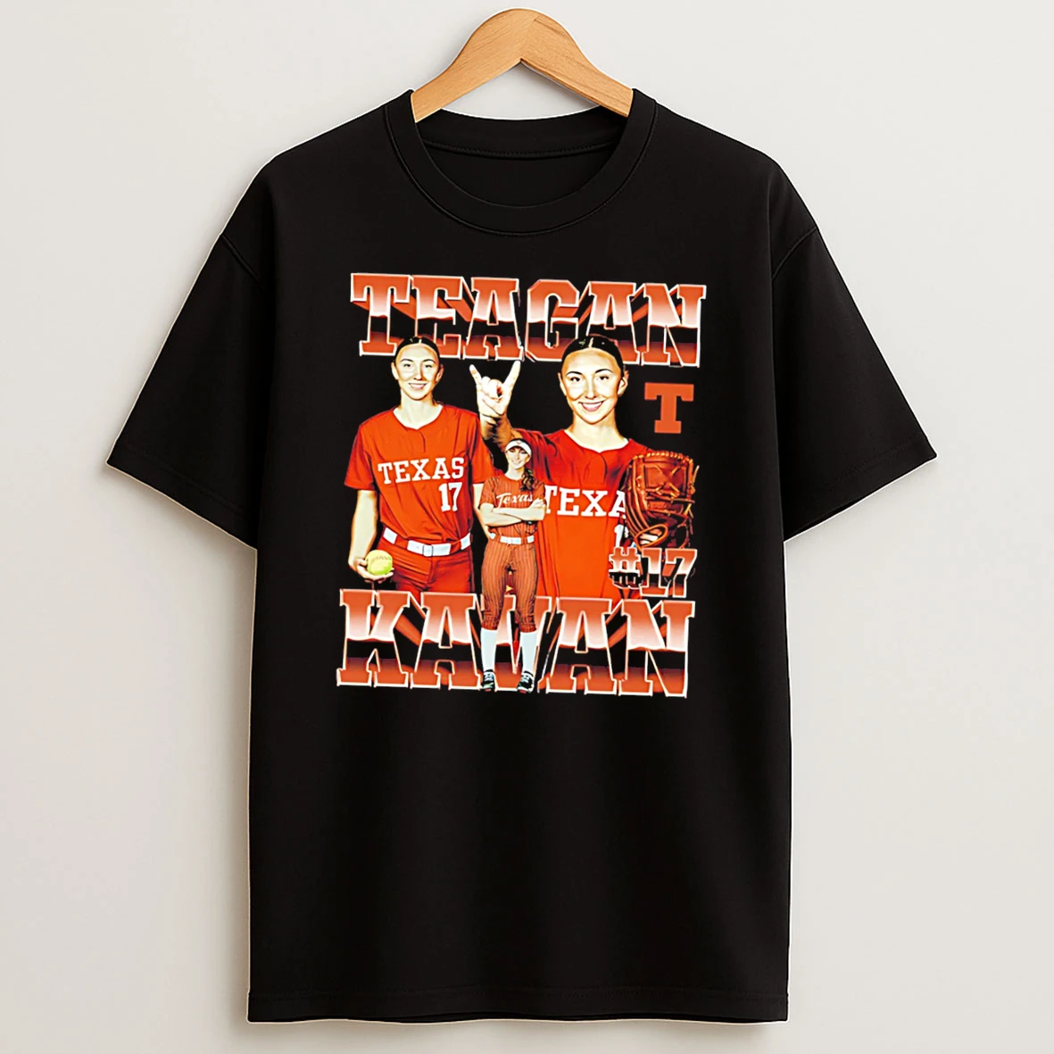 Texas Longhorns Softball Ncaa Teagan Kavan Player Collage Tee Tshirt Hoodie