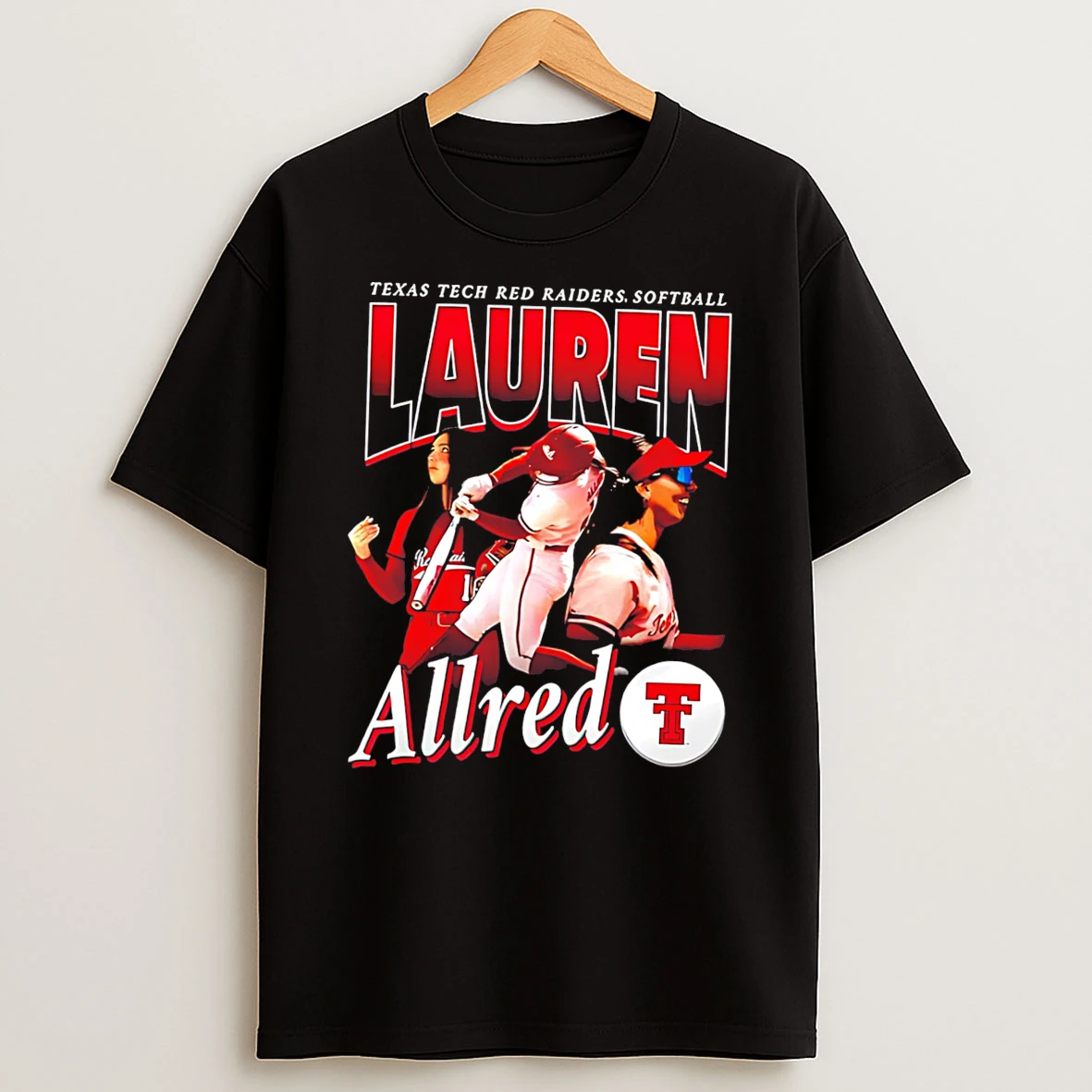Texas Tech Red Raiders Softball Lauren Allred Illustration Tee Tshirt Hoodie