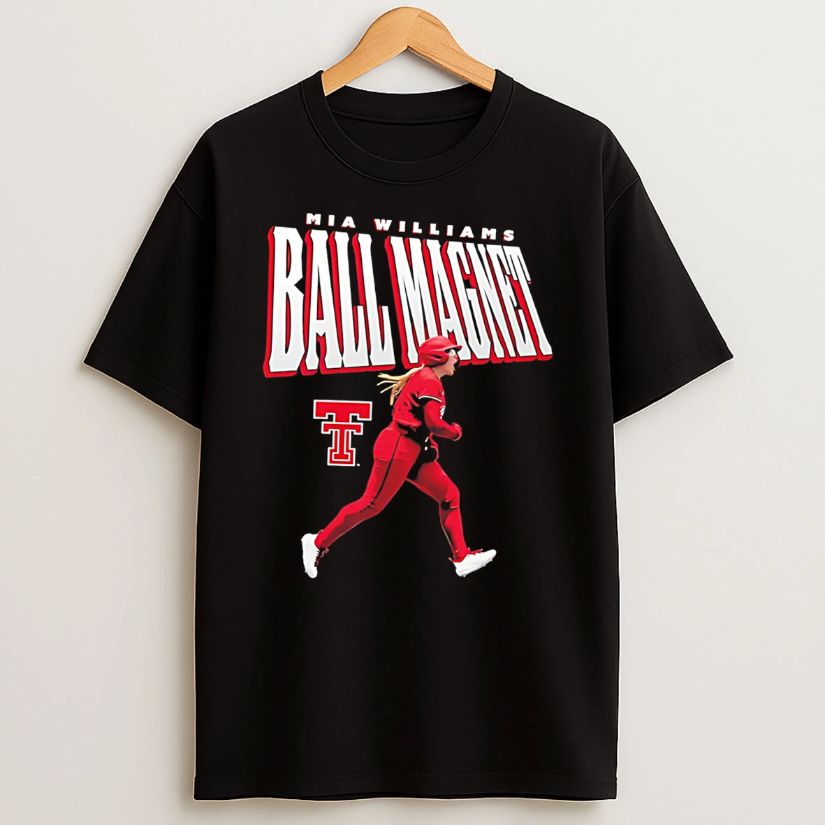 Texas Tech Softball Mia Williams Ball Magnet Illustration Tee Tshirt Hoodie