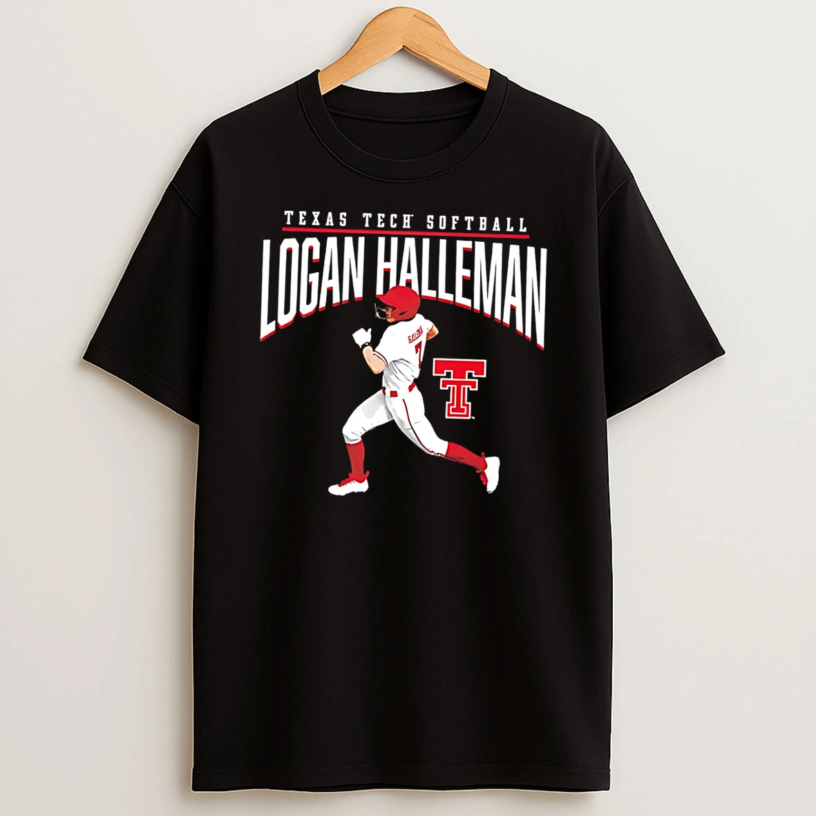 Texas Tech Softball Logan Halleman Illustration Tee Tshirt Hoodie