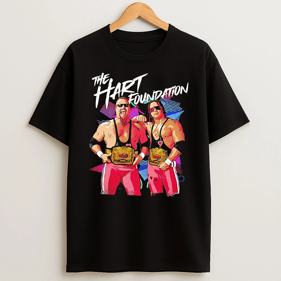 The Hart Foundation Wwe Illustration Tee Tshirt Hoodie