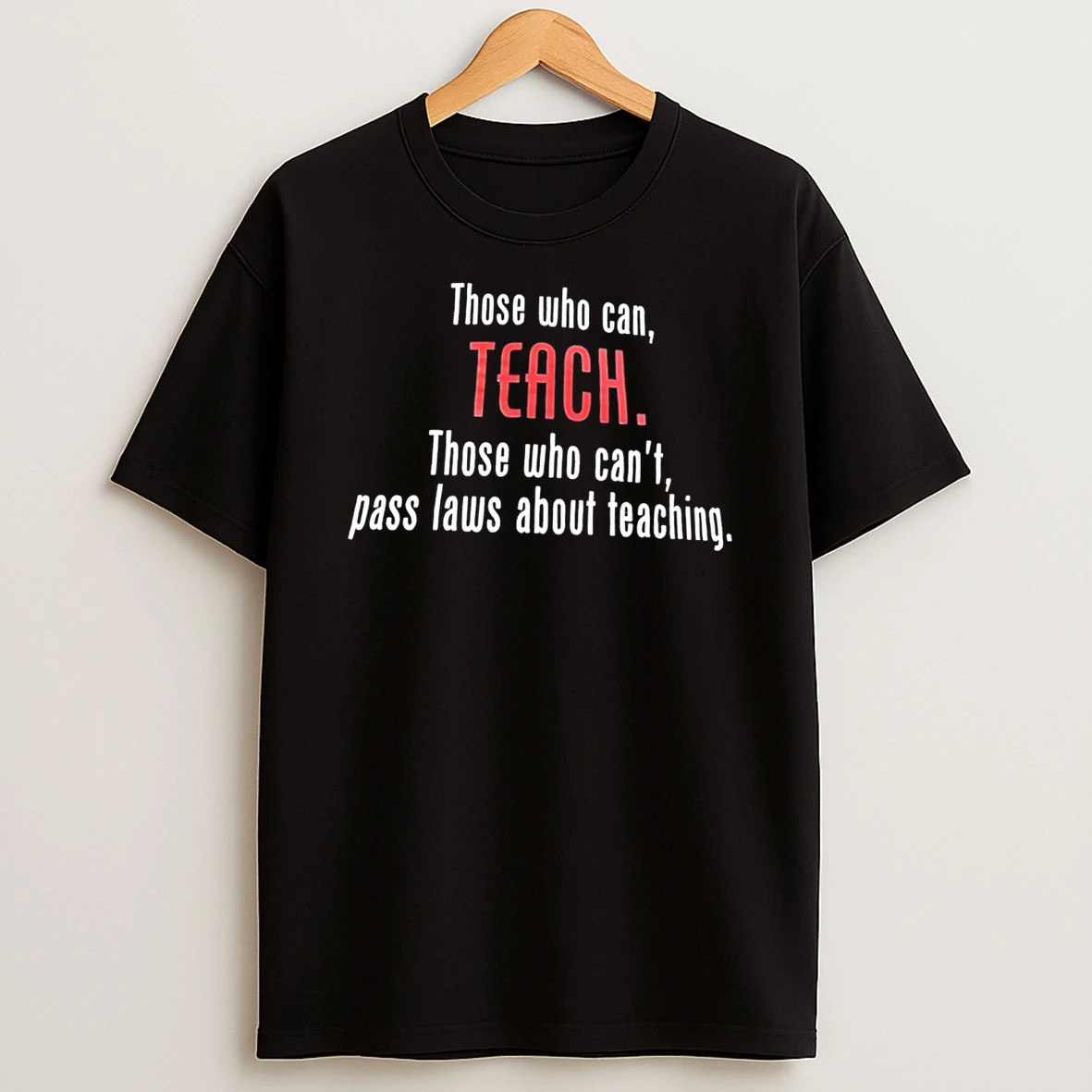 Those Who Can Teach Those Who Cant Pass Laws About Teaching Text Tee Tshirt Hoodie