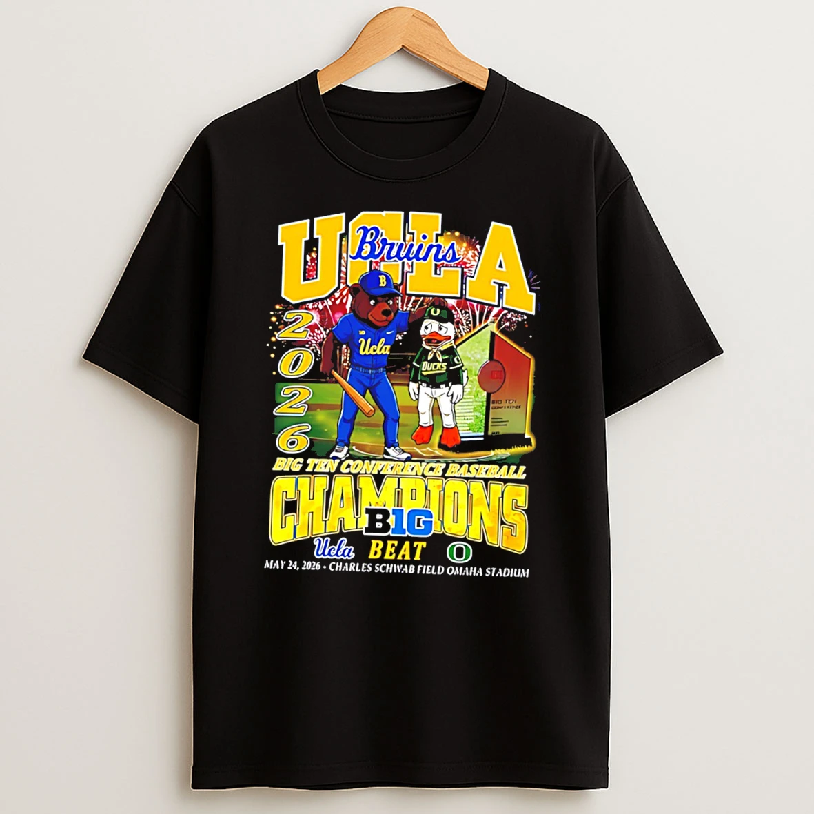 Ucla Bruins Baseball 2026 Big Ten Conference Champions Mascot Tee Tshirt Hoodie