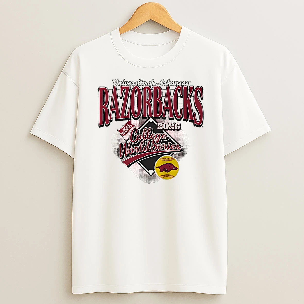 University Of Arkansas Razorbacks Softball 2026 Womens College World Series Tshirt Hoodie