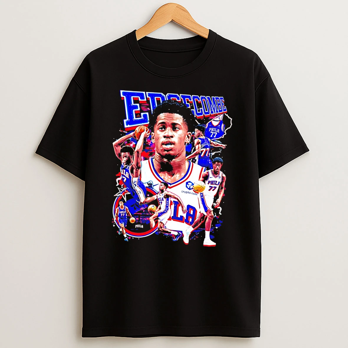 V J Edgecombe Philadelphia Numbner 77 Vintage Tee Tshirt Hoodie